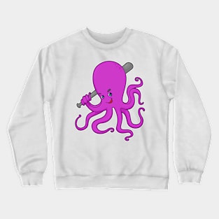 Octopus Baseball Baseball bat Crewneck Sweatshirt